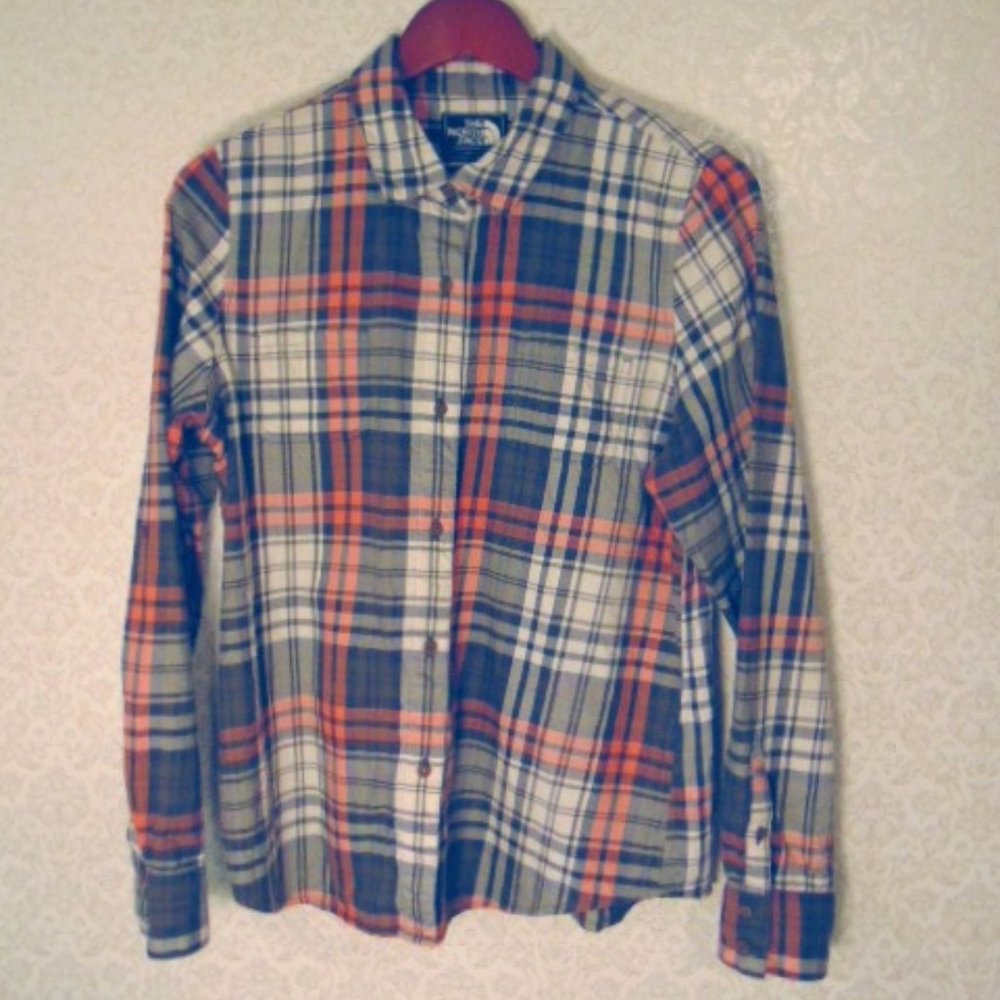 The North Face Plaid Long Sleeve Shirt Roll‎ Sleeve